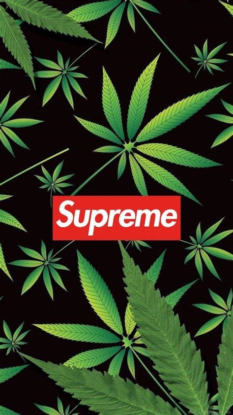 supreme weed wallpaper desktop